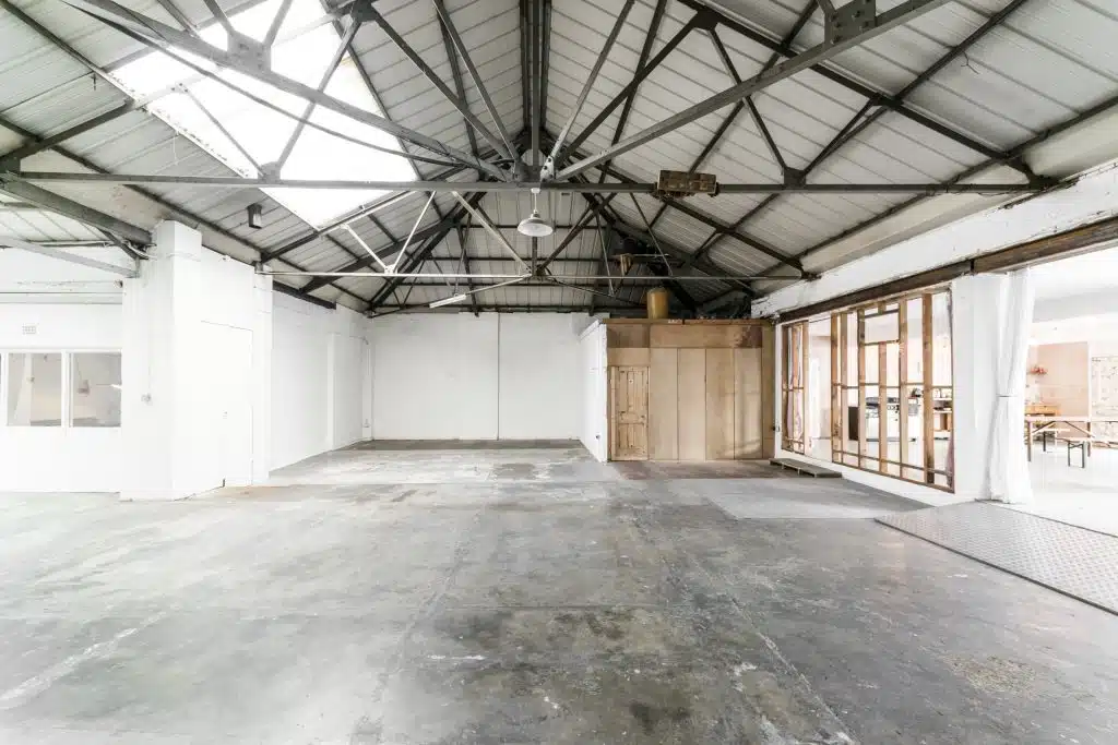 the inside of a building