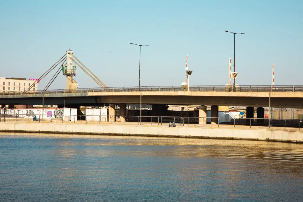 a bridge over a body of water