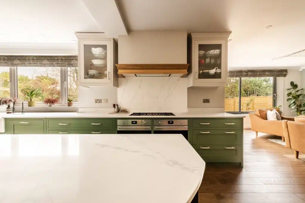 a kitchen with a sink and a window