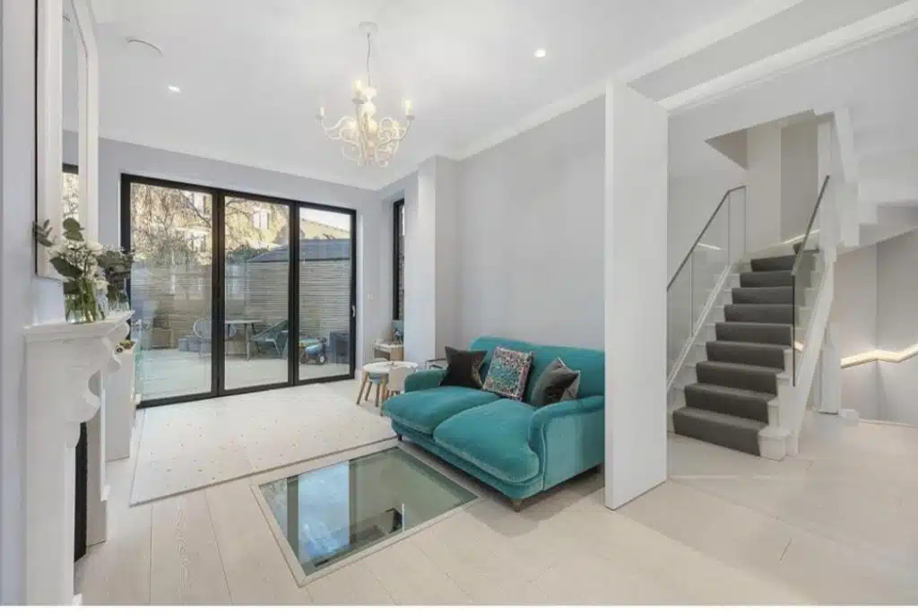 a view of a living room