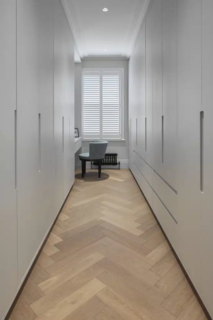 a room with a wooden floor